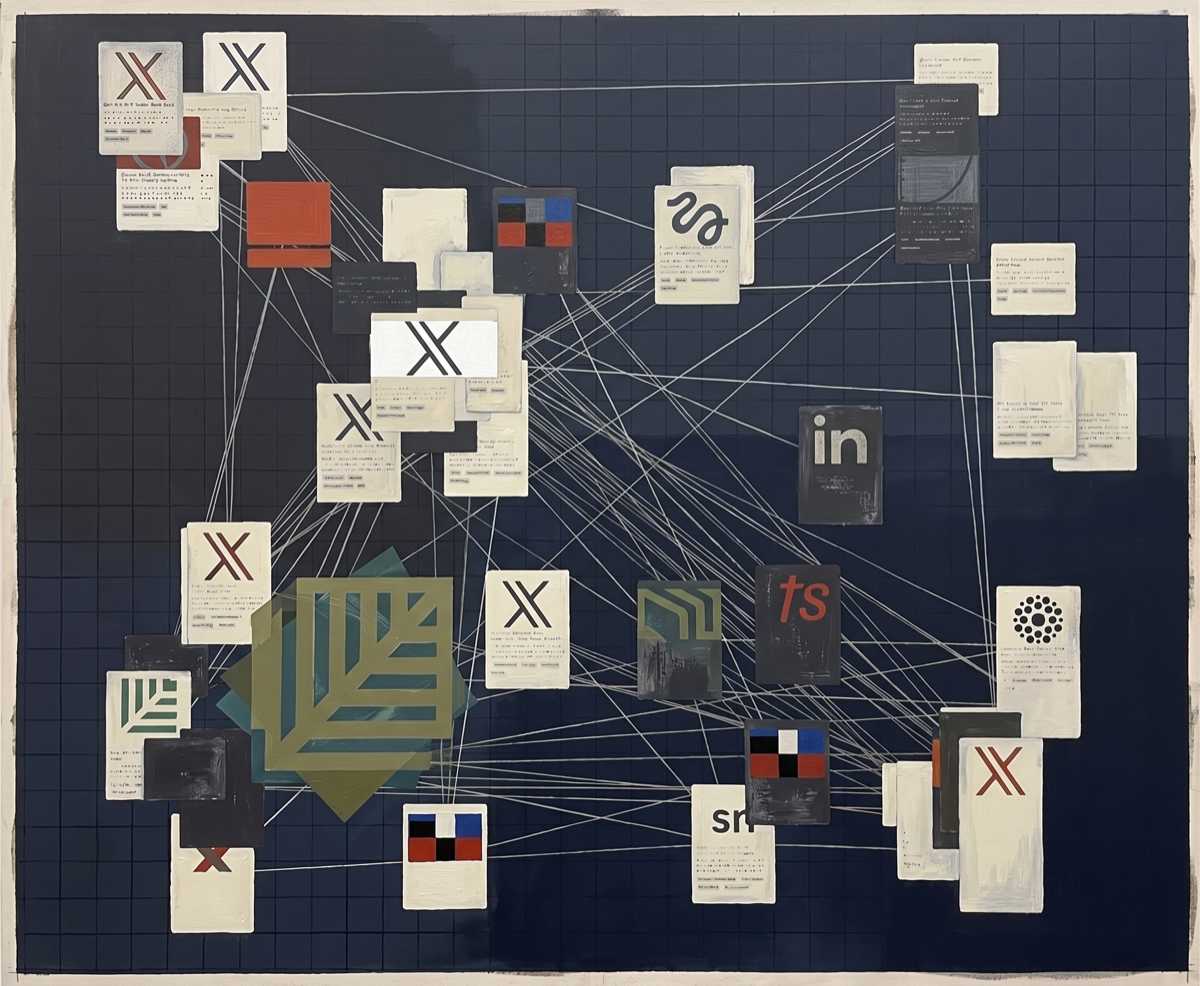 Tacit knowledge canvas with connected cards